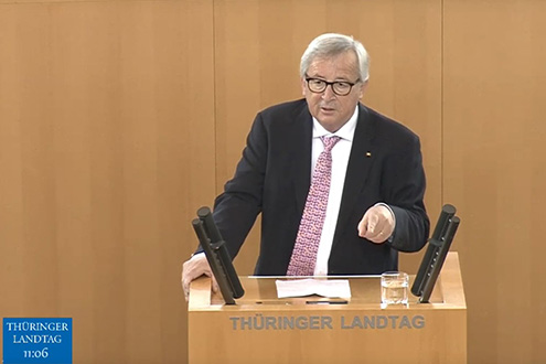 EU-Kommissionspräsident im Thüringer Landtag