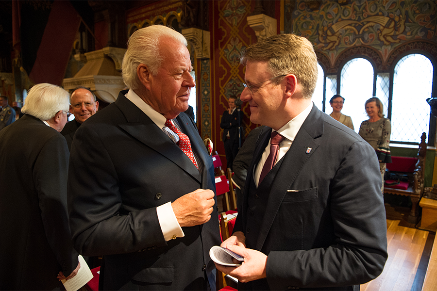 Gäste auf dem Festakt anlässlich 25 Jahre Verfassung und 28 Jahre Thüringer Landtag auf der Wartburg in Eisenach