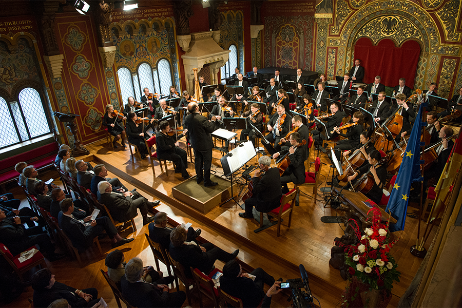 Gäste auf dem Festakt anlässlich 25 Jahre Verfassung und 28 Jahre Thüringer Landtag auf der Wartburg in Eisenach