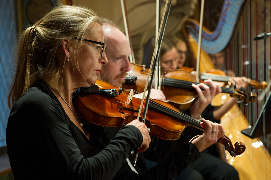 Musiker auf der Festveranstaltung 25 Jahre Verfassung und 28 Jahre Thüringer Landtag auf der Wartburg in Eisenach