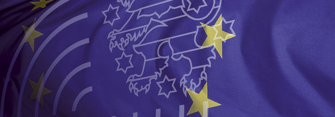 Europafahne am Mast