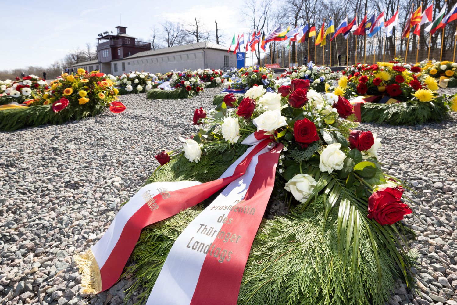 Gedenkveranstaltung und Kranzniederlegung im KZ Buchenwald (Foto: Michael Reichel)